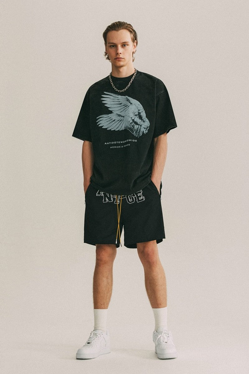 Front Print Logo Shorts