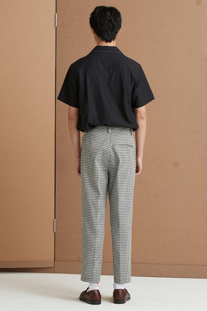 Mix7 Houndstooth Plaid Trousers - UK Only
