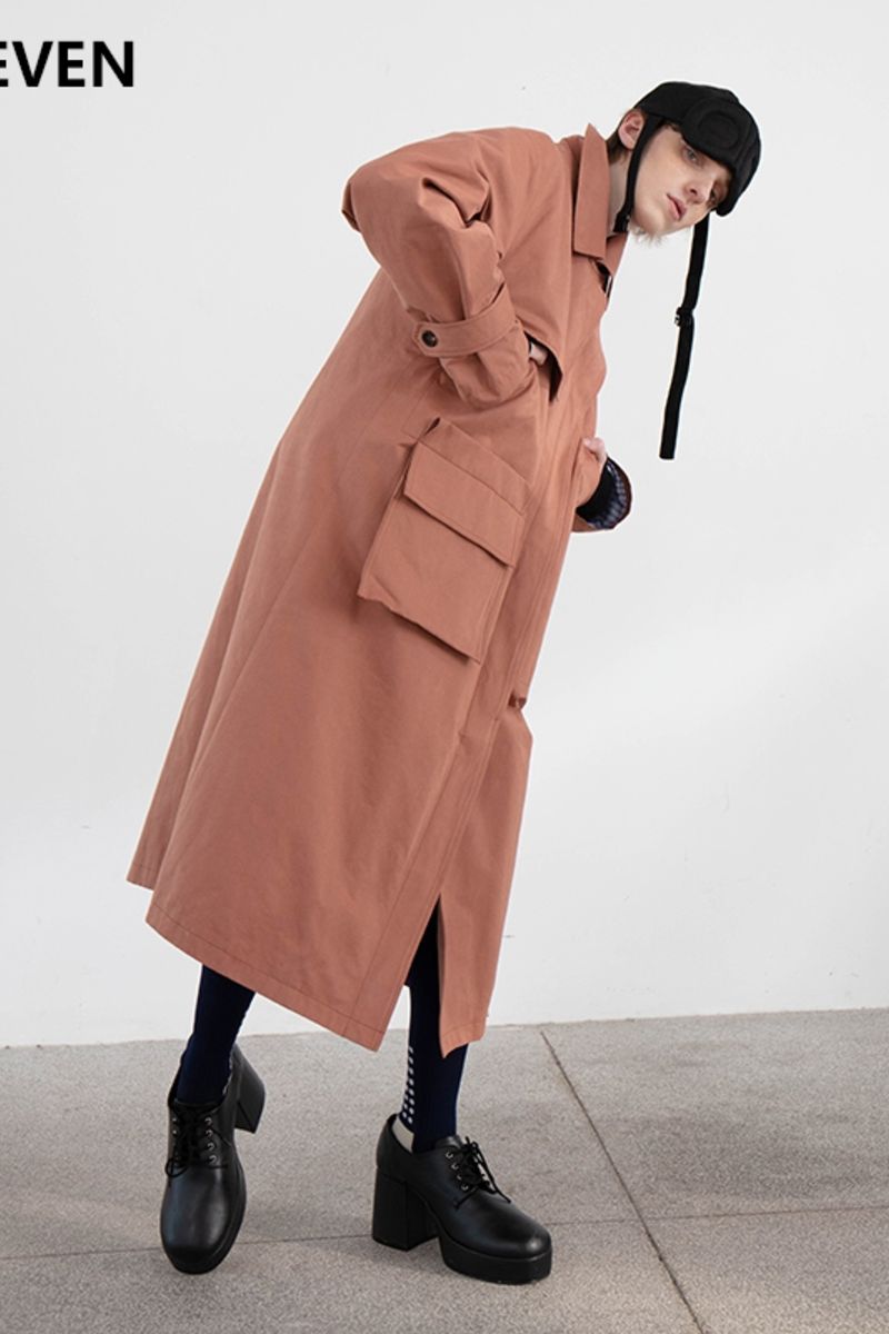Mix7 Oblique Long Coat