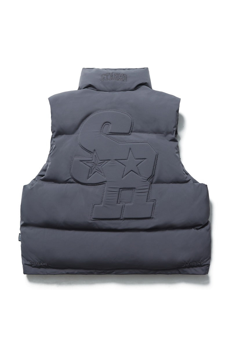 Embroidered Down Vest
