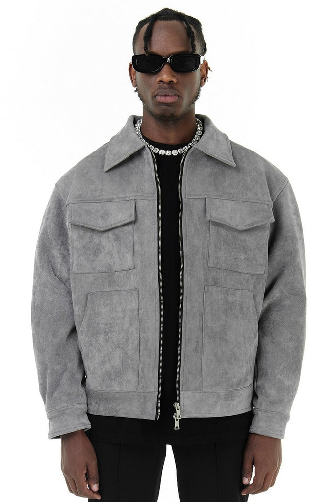 Suede Multi Pocket Jacket – Copping Zone