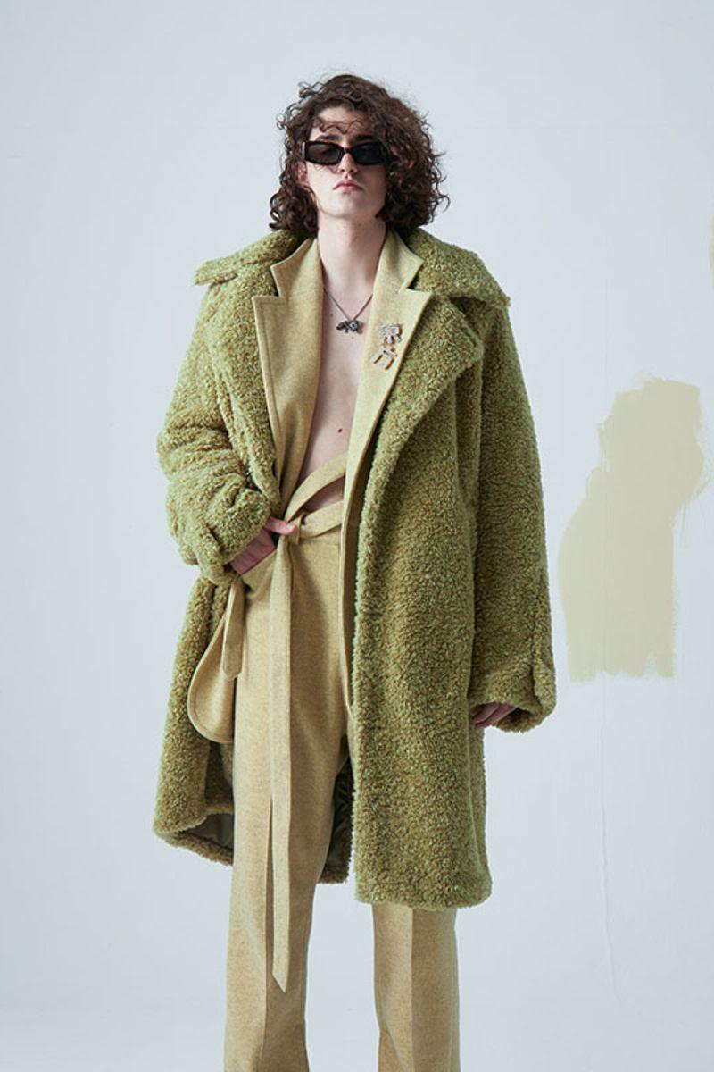 Mix7 Green Sherpa Coat
