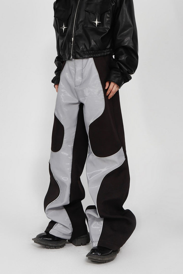 PU Leather Reflective Trousers