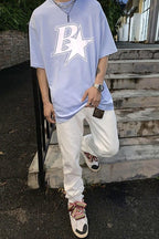 CZ White Straight Jeans