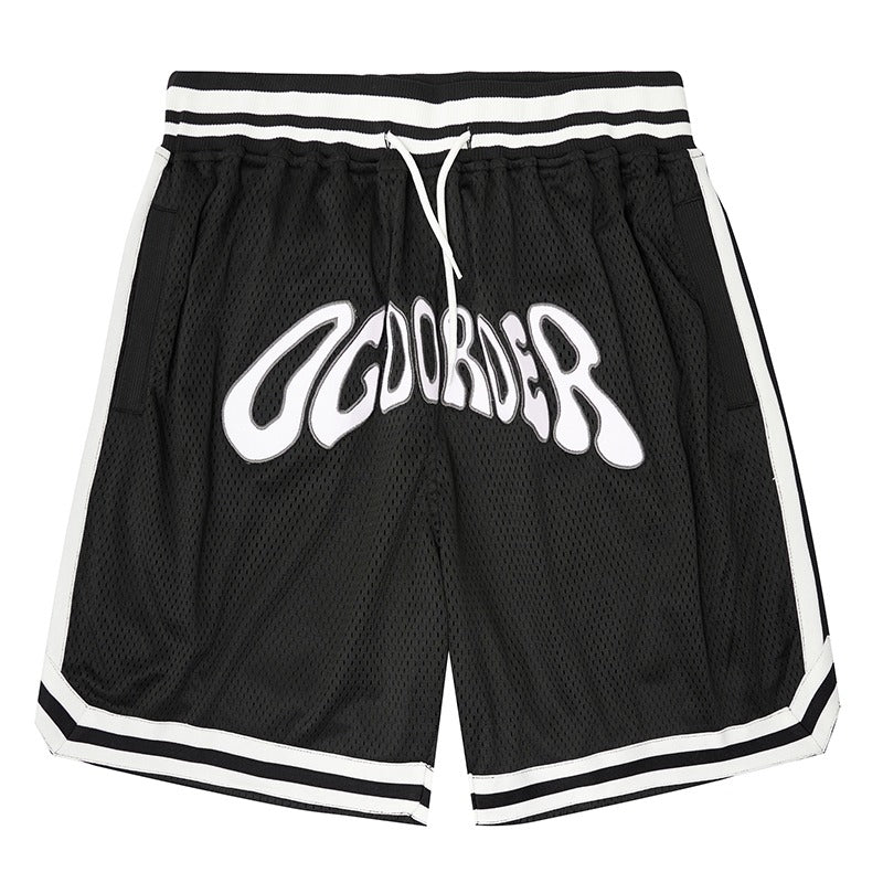 OO Embroidered Logo Mesh Shorts