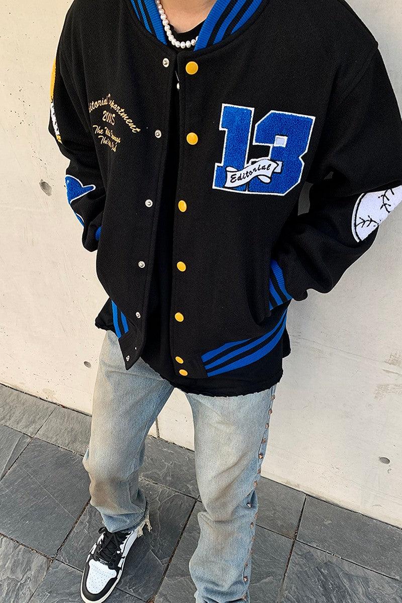 CZ ED Embroidered Woolen Varsity Jacket