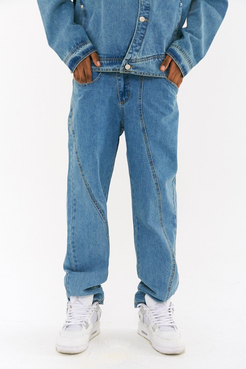 RMY Logo Irregular Jeans