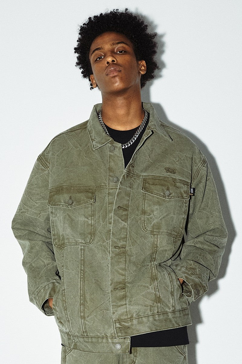 RMY Pleated Washed Jeans Jacket