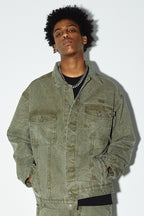 RMY Pleated Washed Jeans Jacket
