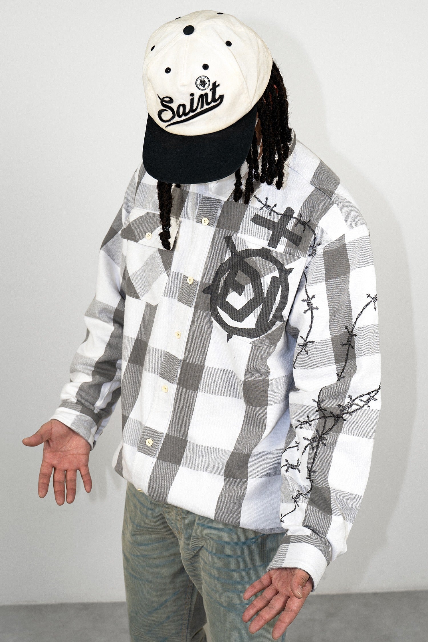 Embroidered Logo Flannel L/S Shirt