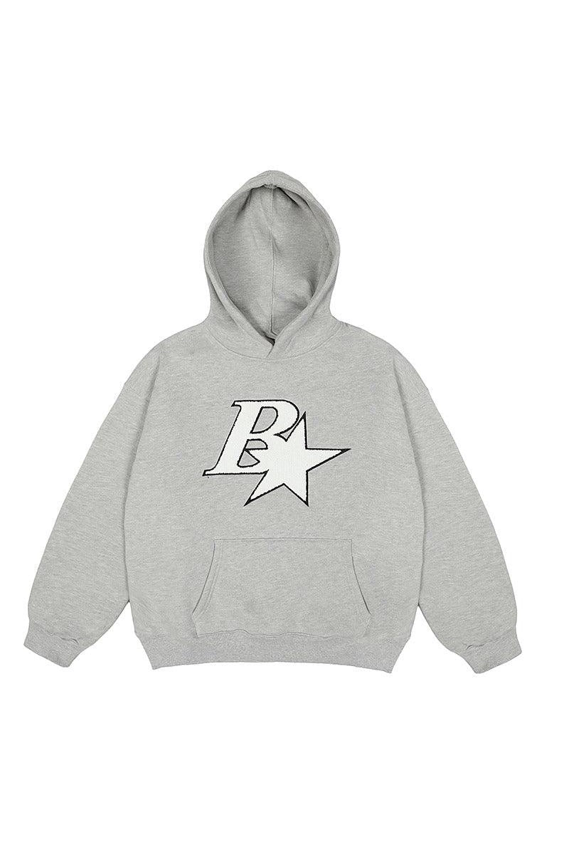 Embroidered B Sherpa Hoodie