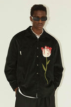 Empty Reference Tulip Print Corduroy L/S Shirt
