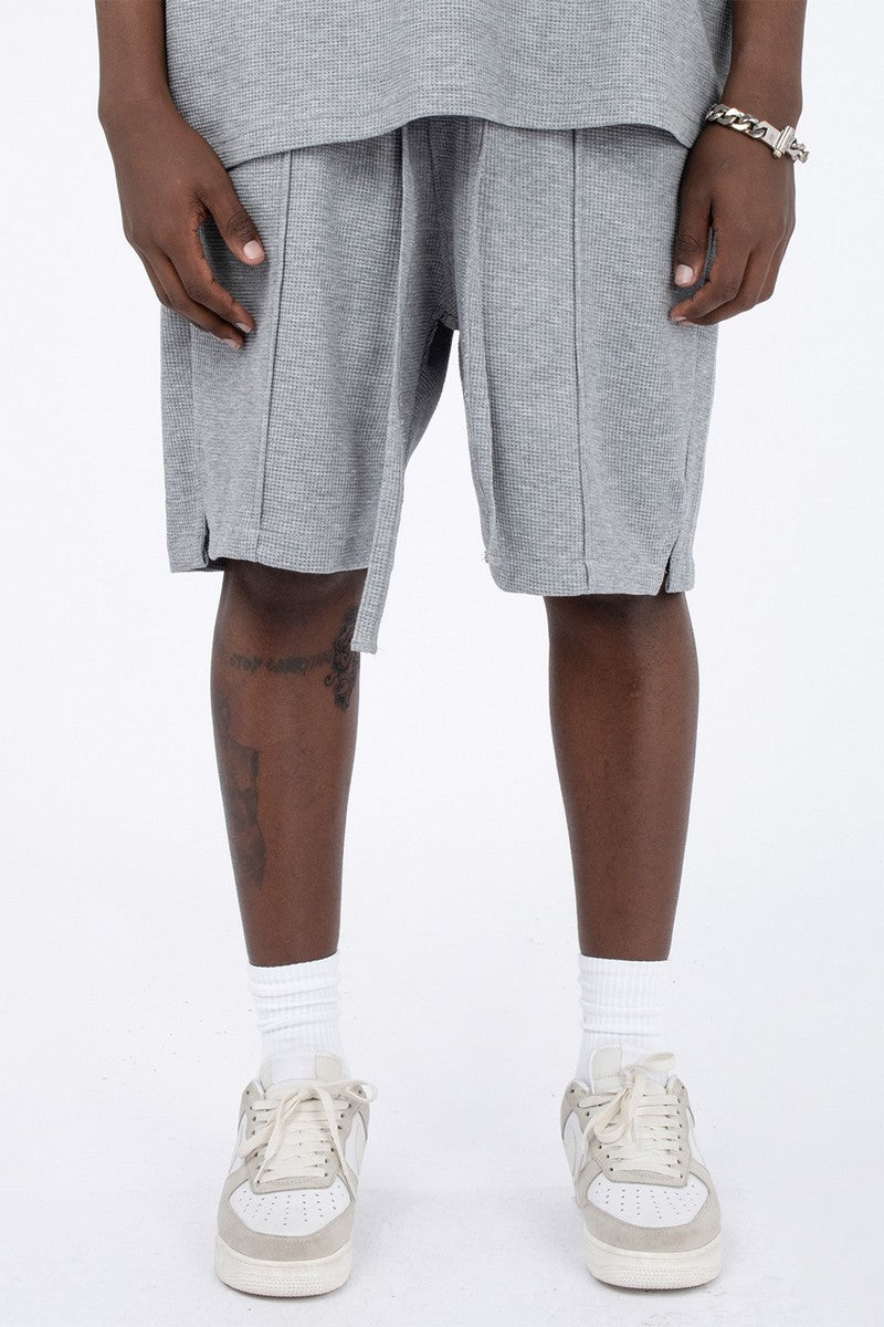 CZ Drawstrings Waffle Shorts