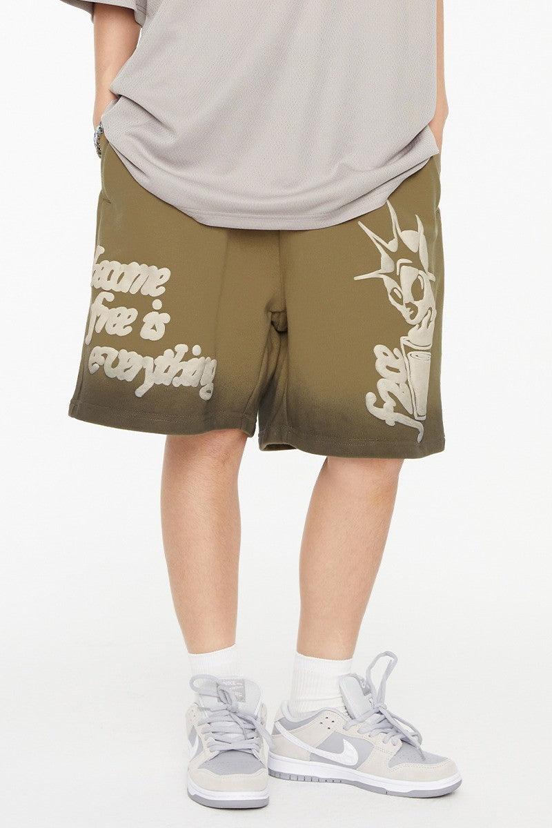 F2CE Foam Print Drawing Logo Shorts