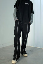 CZ Zipper Straight Flared Trousers