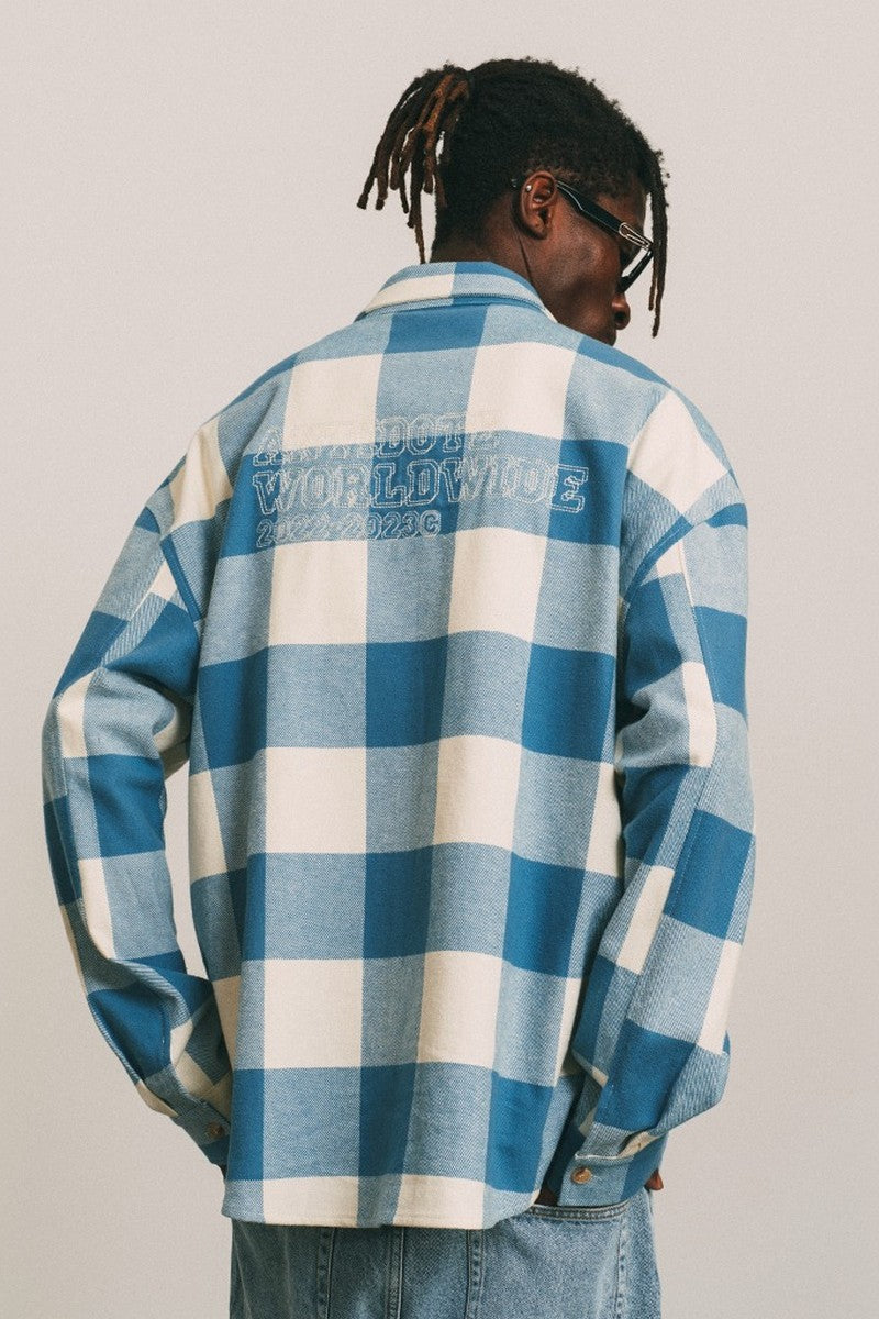 Embroidered Logo Plaid L/S Shirt