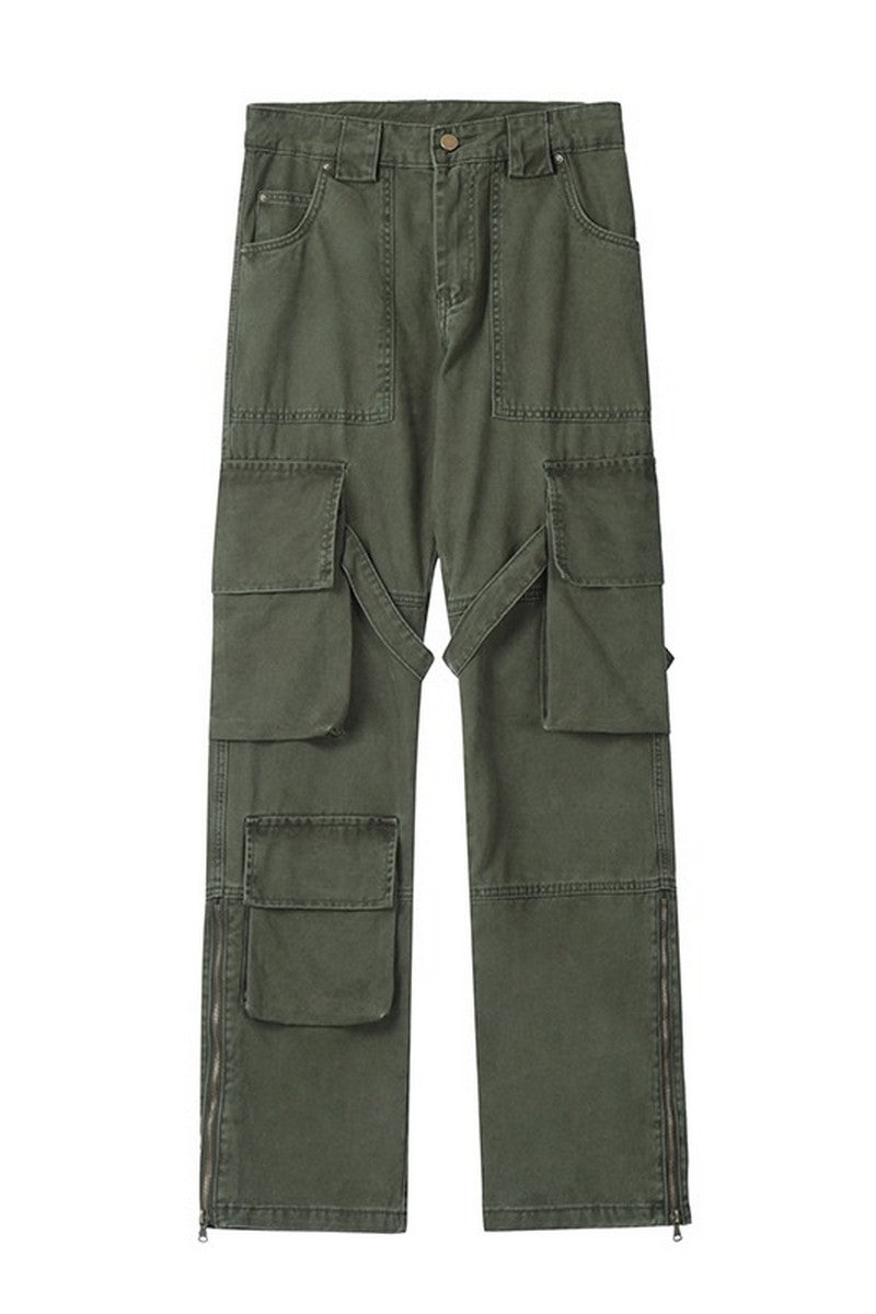 Straps Loose Cargo Trousers