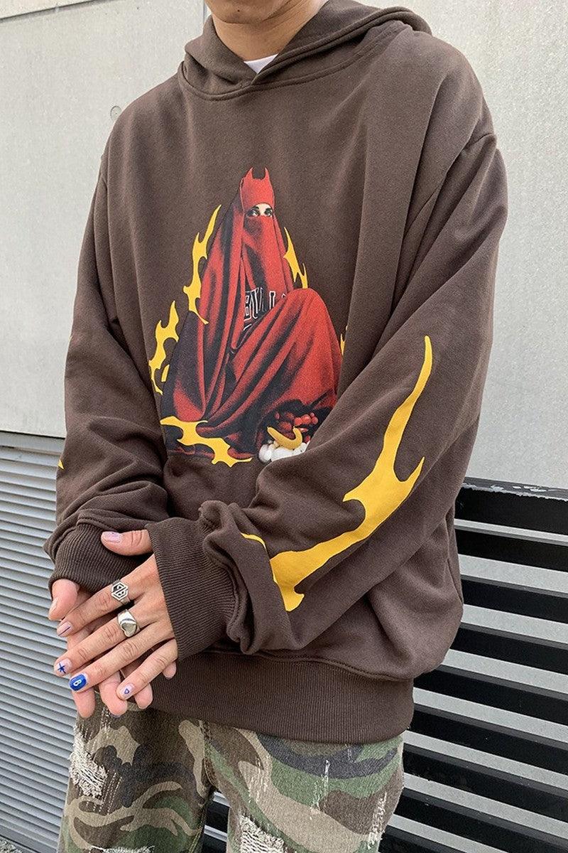 CZ Retro Flame Print Hoodie