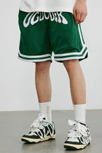OO Embroidered Logo Mesh Shorts