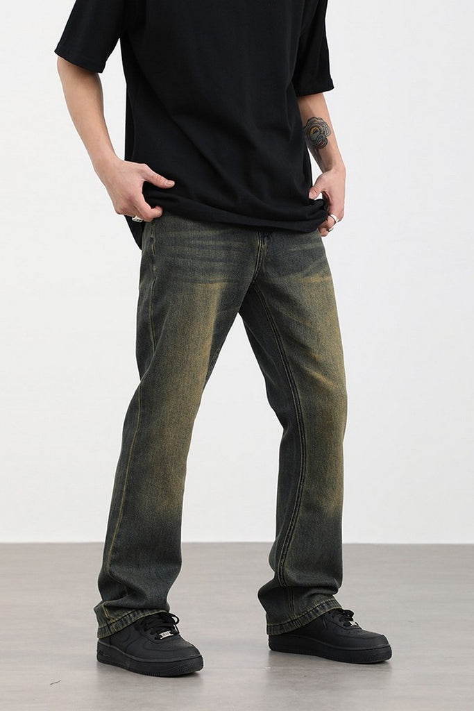 【PORTERNA】Dirt washing flared jeans mud wash flared denim – ranger