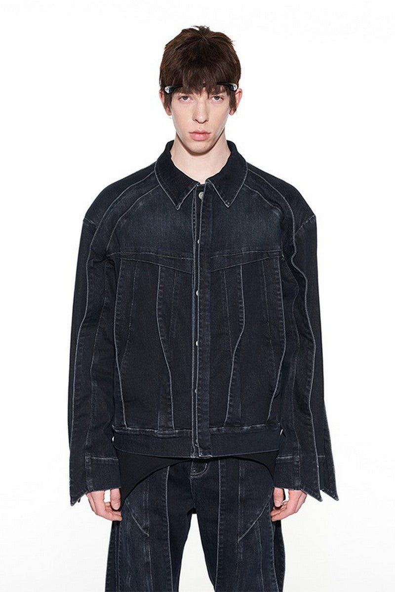 BNP Layered Washed Jeans Jacket