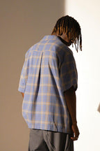 Empty Reference Blue Checkered Cuban Shirt