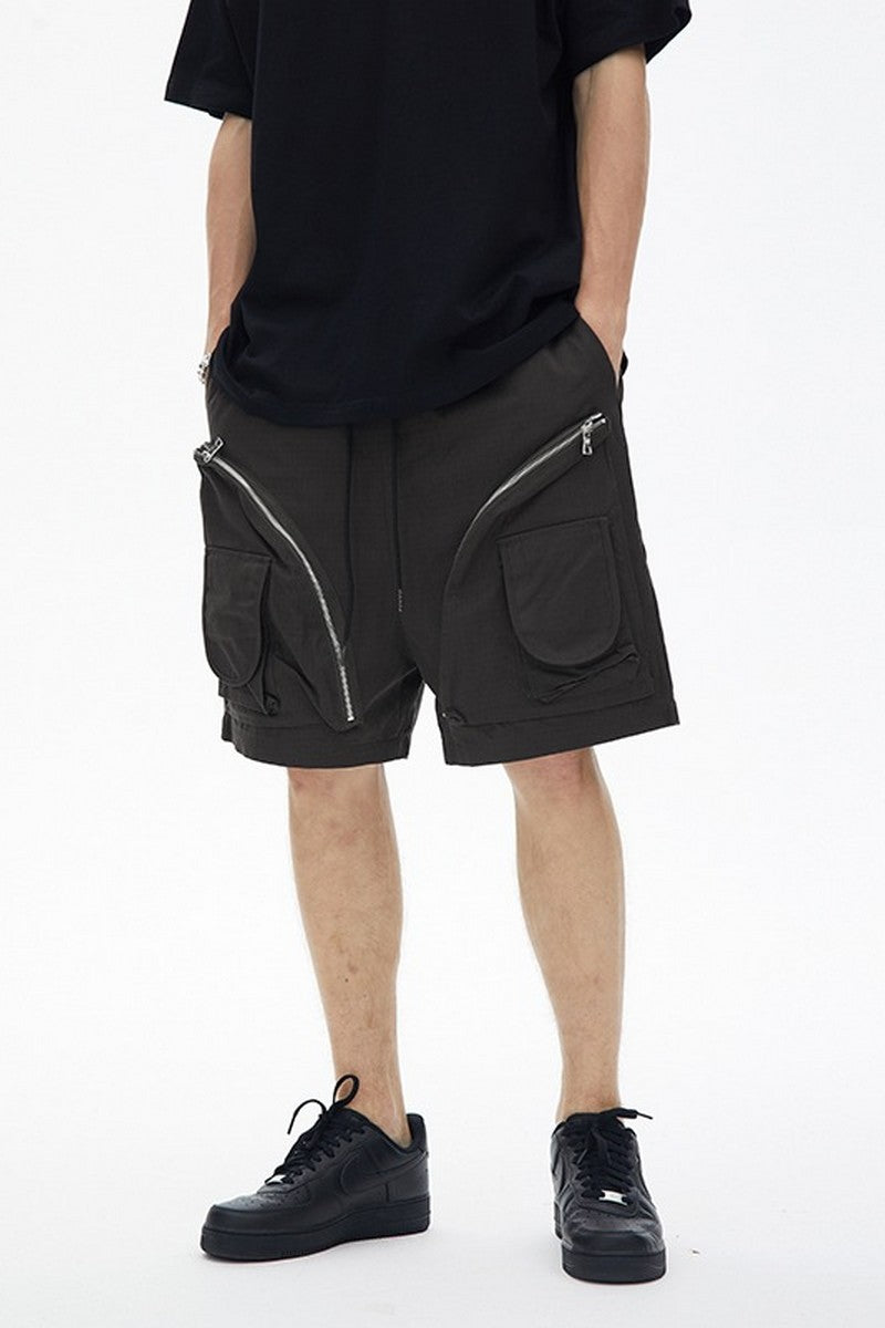 Zipper Pockets Shorts