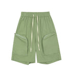 CZ Zipper Pockets Loose Shorts