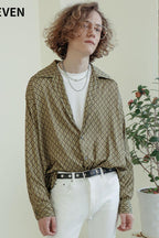Mix7 Avocado Green Diamond Cuban L/S Shirt