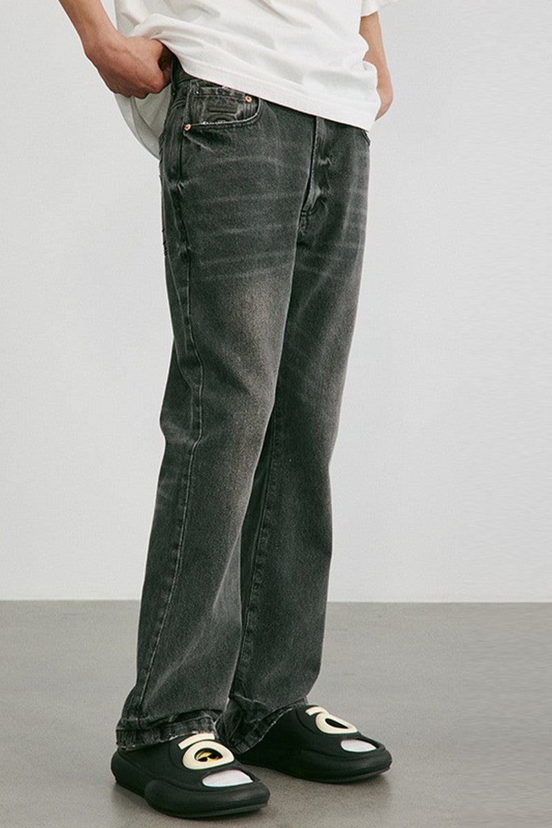 OO Washed Logo Flared Jeans