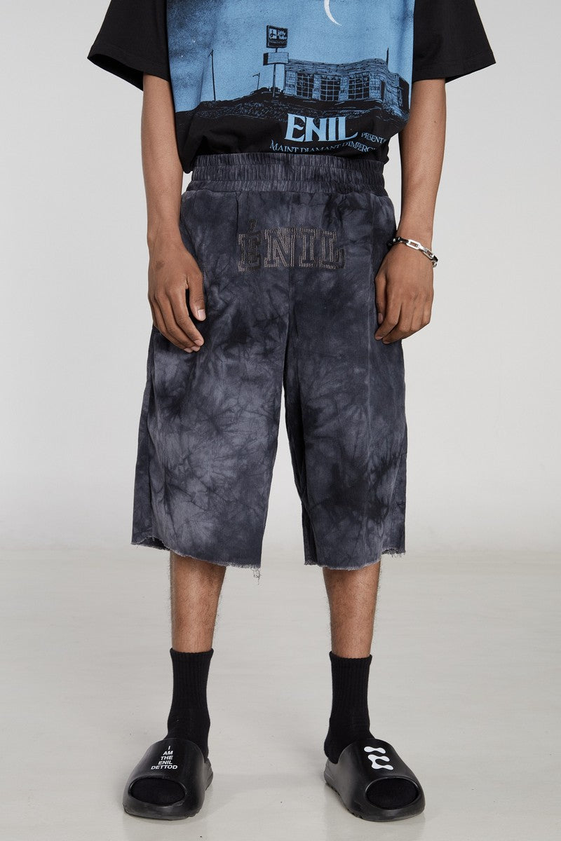 STEEPC Tie Dyed Washed Corduroy Shorts
