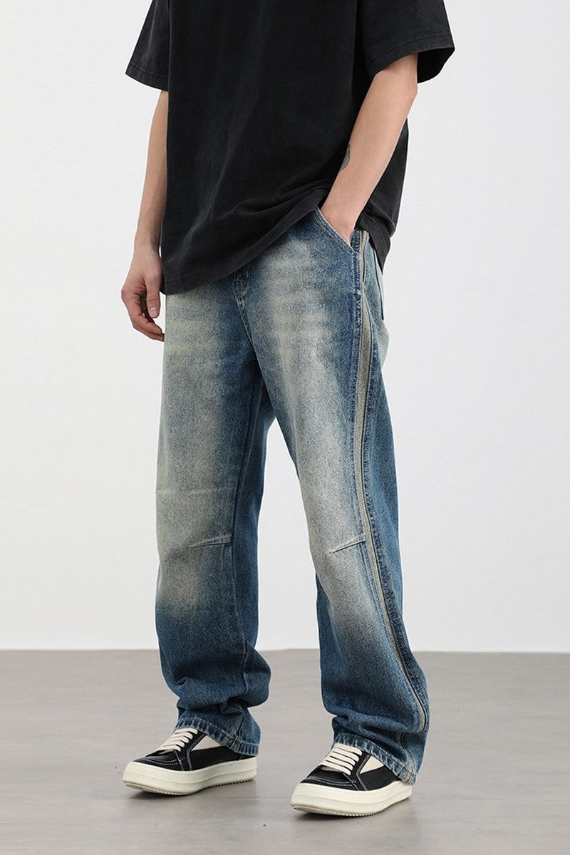 Loose Stitched Retro Jeans