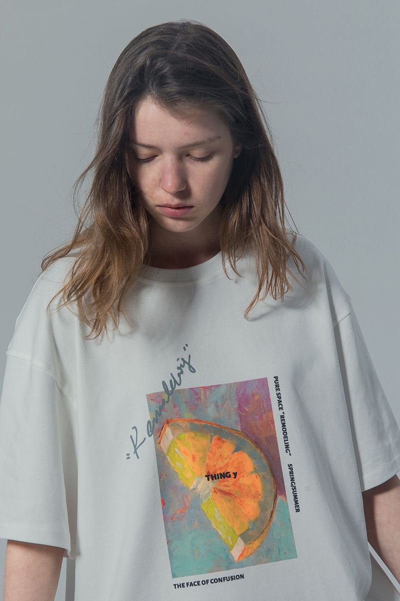 THINGY Orange Painting Loose Tee