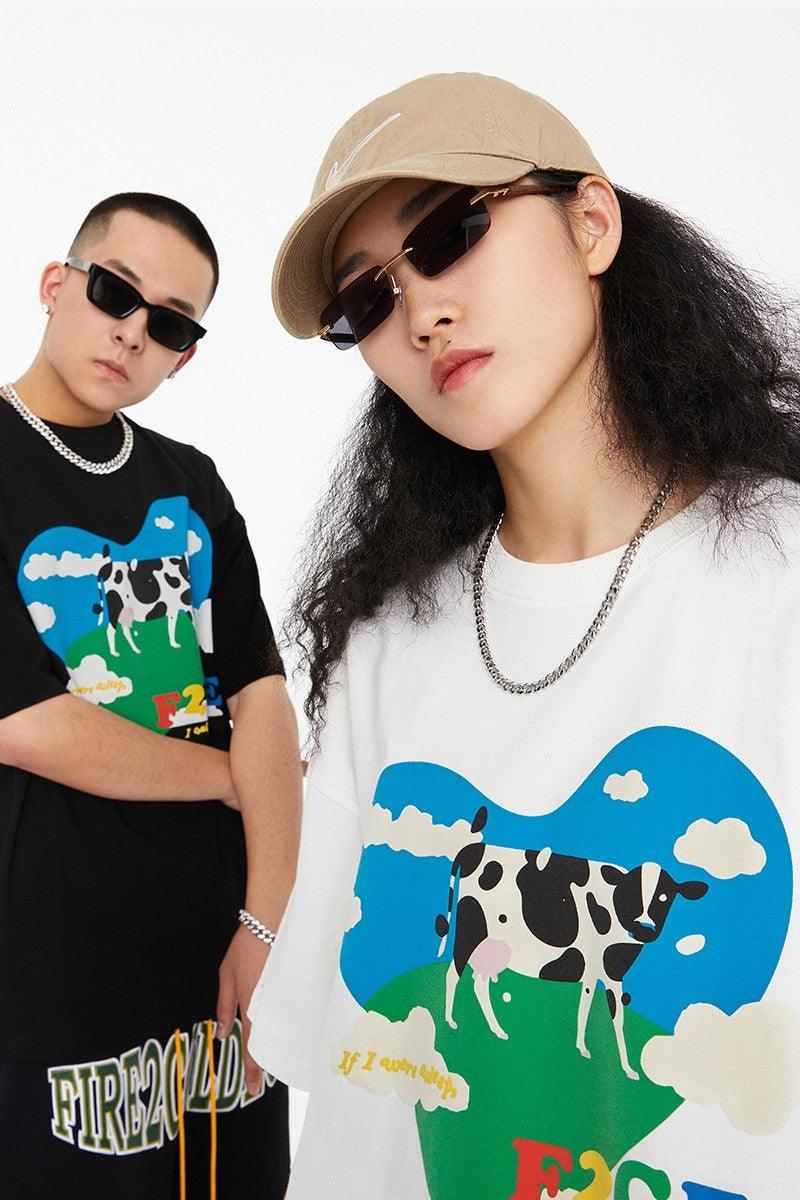 F2CE Cow Print Logo Tee