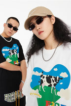 F2CE Cow Print Logo Tee