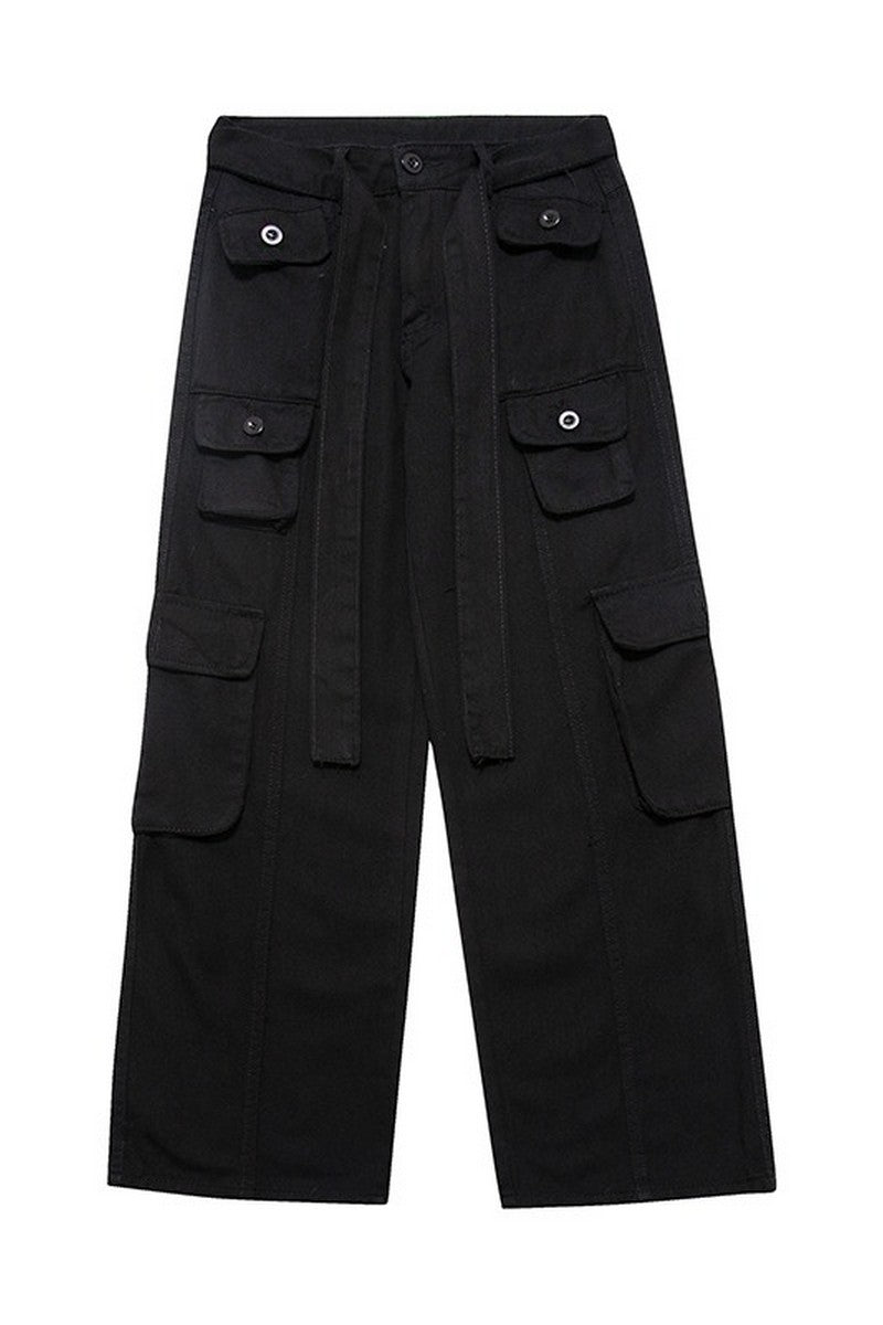 Multi Pocket Straight Trousers