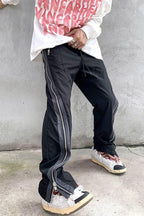 CZ Functional Zipper Flared Trousers