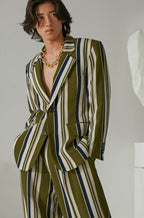 Mix7 Retro Striped Suit Jacket