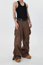 Split Straight Loose Trousers