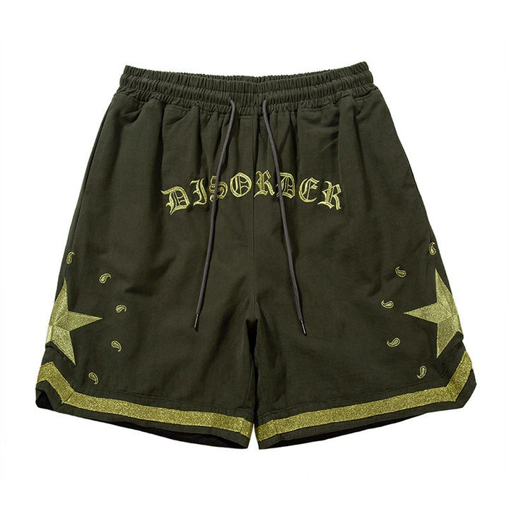 CZ Disorder Embroidered Shorts