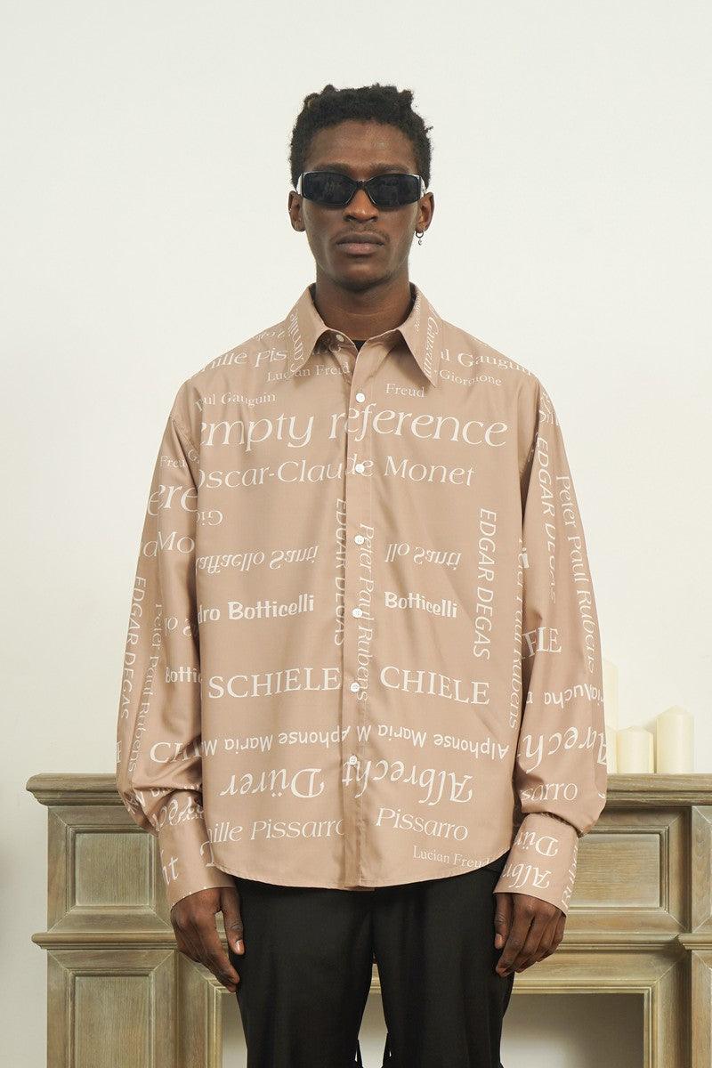 Empty Reference Logo Artists Printed Long Sleeve Shirt