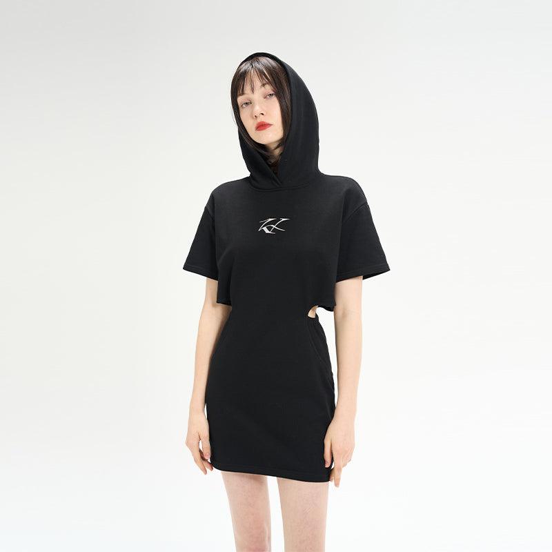 Hollow Waist Logo Dress