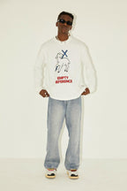 Empty Reference White Lamb Print L/S Tee