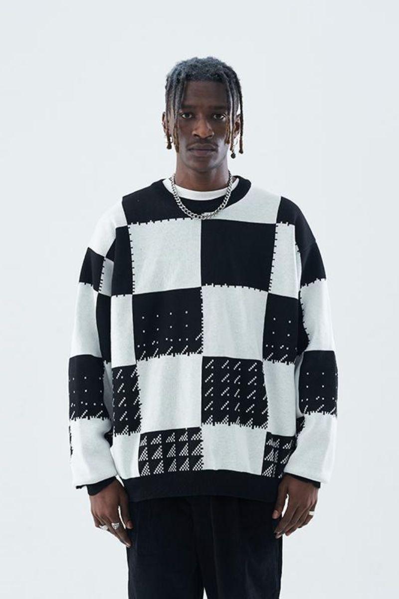 H/C Mosaic Chessboard Sweater - UK Only