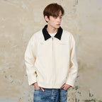 Embroidered Logo Woolen Jacket