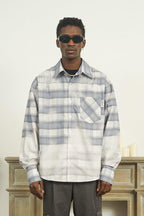 Empty Reference Faded Checkered Long Sleeve Shirt