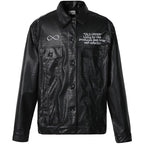 Old Order Crocodile Pattern PU Leather Jacket