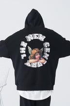 Retro Angel Print Hoodie
