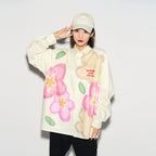 H/C Handpainted Cartoon Flowers L/S Shirt
