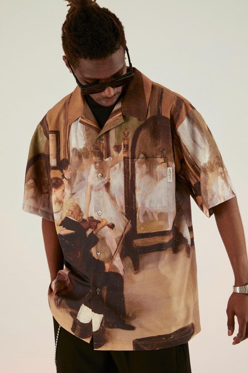 Empty Reference Ballet Oil Painting Cuban Shirt